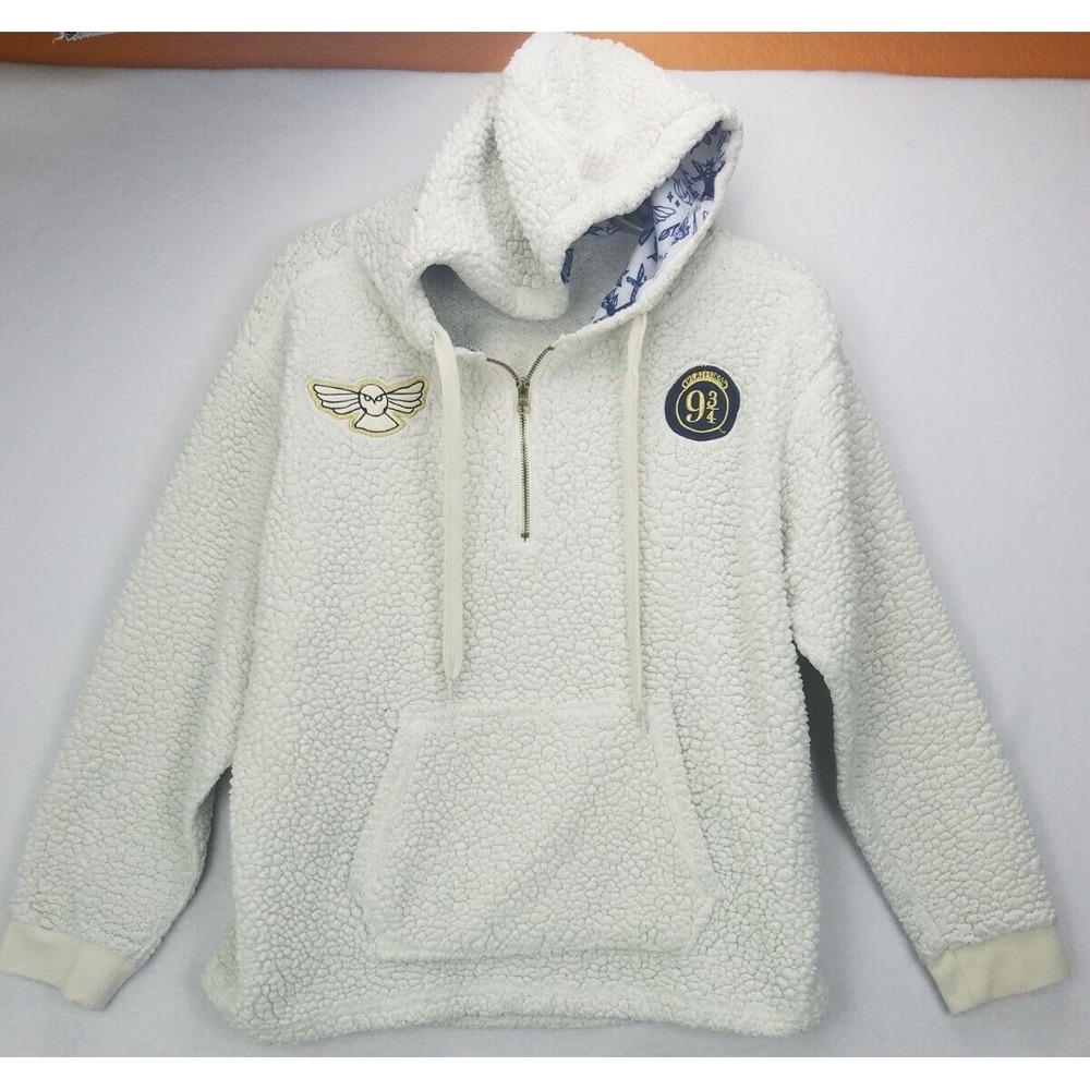 Harry Potter Hoodie Womens SZ S 9 3/4 Sherpa Junior Kangaroo Pocket